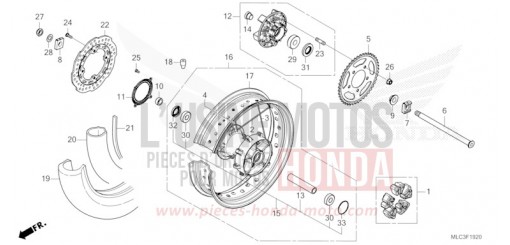 ROUE ARRIERE XL750P de 2023